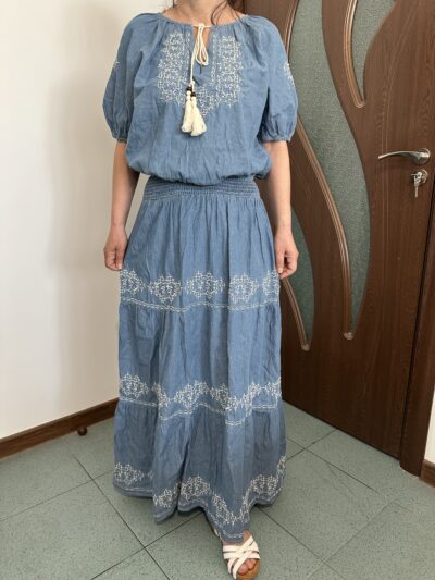 Дамски комплект (деним) блуза и пола